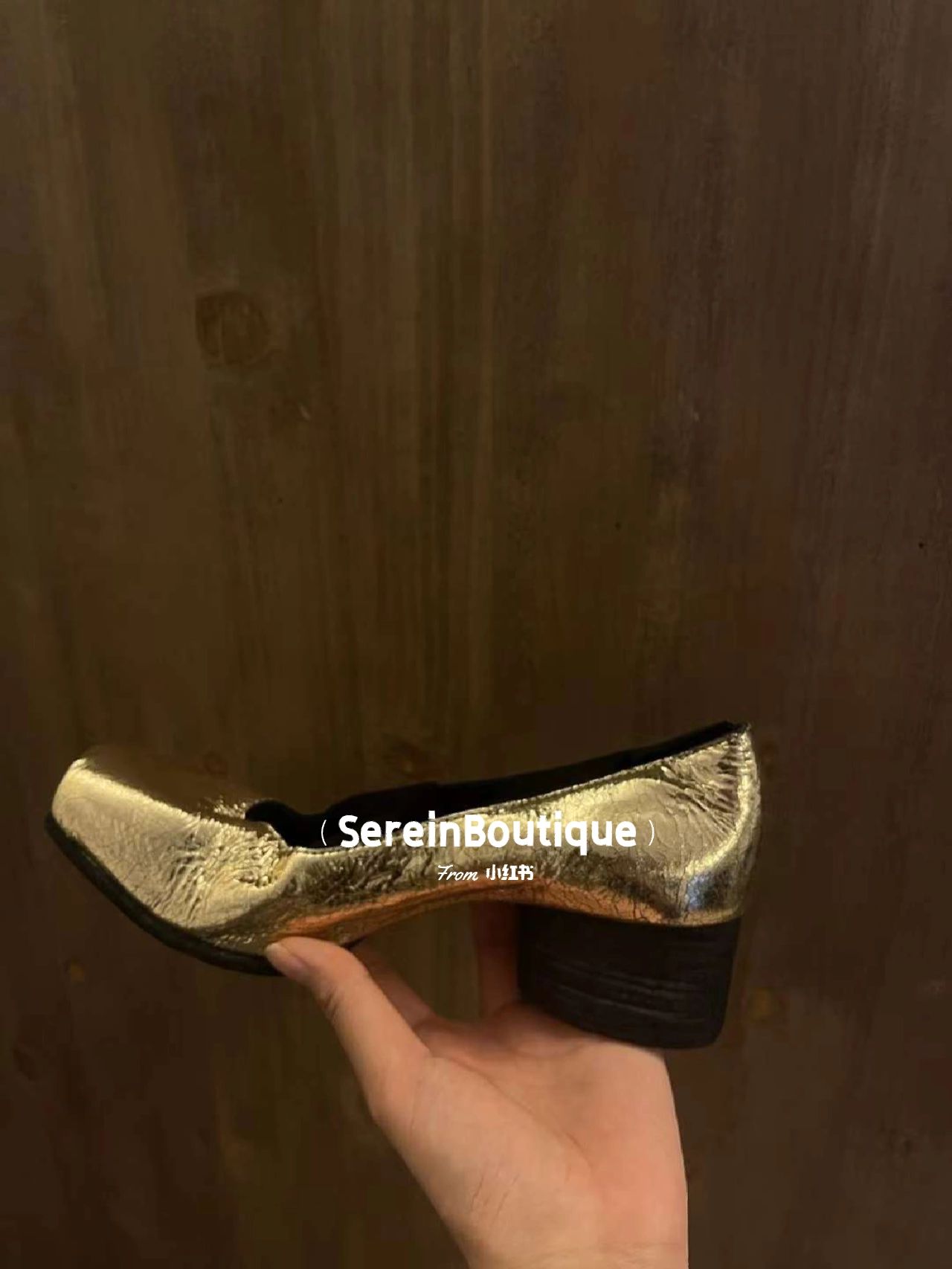 粗跟 中跟 低帮 一脚蹬 中口鞋 皮革 粗跟 中跟 低帮 一脚蹬 中口鞋 皮革 - VALI鞋履AI设计主图