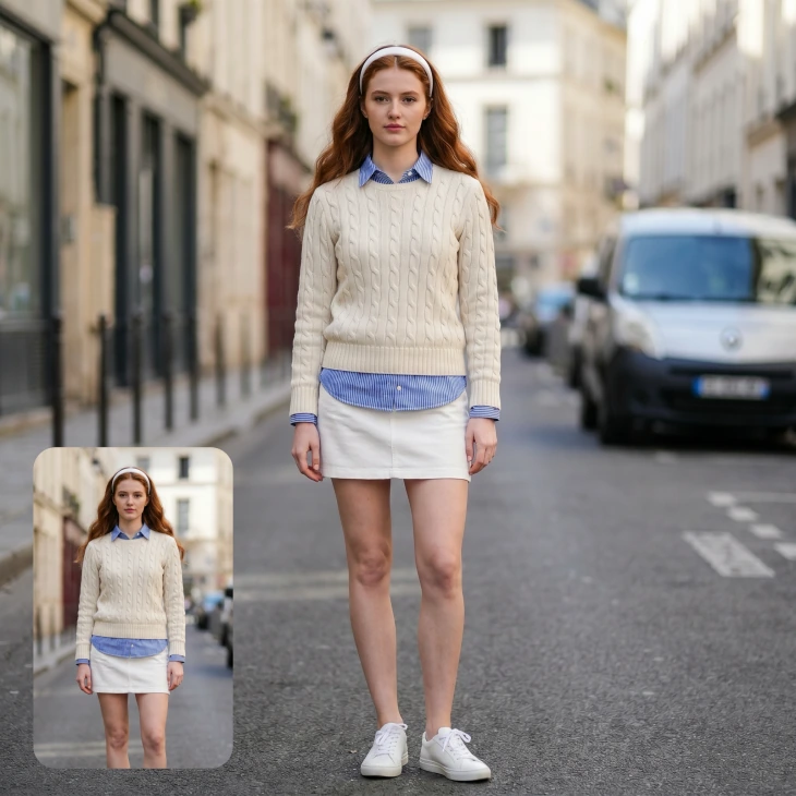 Fashion image expanded to multiple e-commerce formats